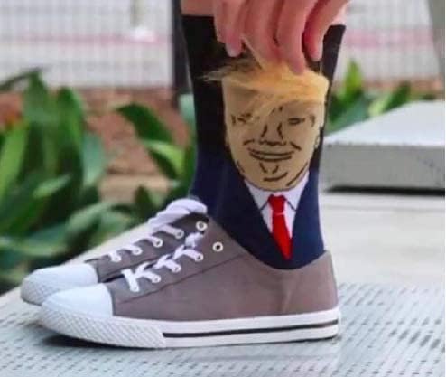 Donald Hair Blue Funny Socks For Supporters of Donald President, Novelty Gag Gifts For Father's Day and 4th of july, Onesize