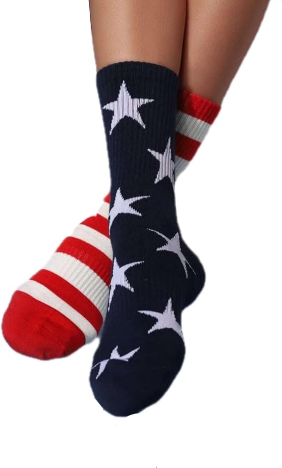 American Flag Blue Funny Socks For Supporters of Donald President, Novelty Gag Gifts For Father's Day and 4th of july, Onesize