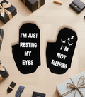 Black-just Thinking Fathers Day Gift From Daughter Wife Son Kids- Personalized Fathers Day Gift For Husband Dad Stepdad, Funny Men Socks