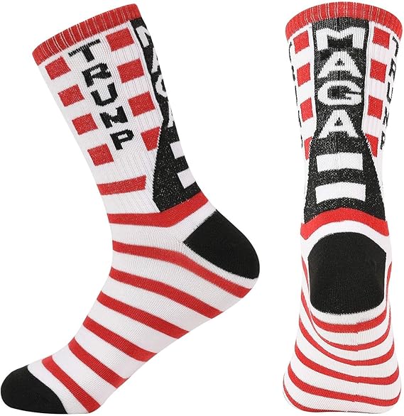 Dark Maga Funny Socks For Supporters of Donald President, Novelty Gag Gifts For Father's Day and 4th of july, Onesize (Copy) (Copy)